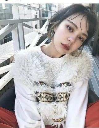 ショート カラー ショート/ボブ/ 心斎橋/宮脇美奈のヘアスタイル