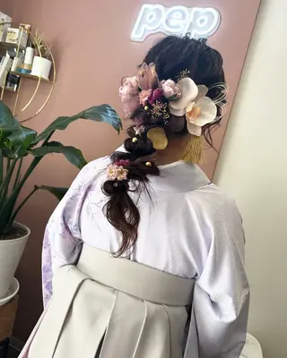 セミロング ヘアアレンジ pep natsumiのヘアスタイル