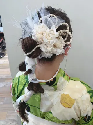 セミロング ヘアアレンジ ぱつっとボブ/ 小野あかねのヘアスタイル