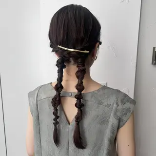 ヘアアレンジ monaヘアアレンジ 🎀/お呼ばれのヘアスタイル