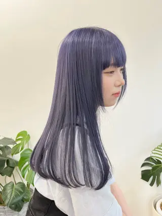 カラー ウルフ/マッシュ/ センターパート/奈菜のヘアスタイル