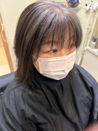 セミロング カラー 久木原 ゆりのヘアスタイル
