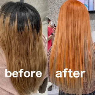 セミロング カラー Lull1人美容室 バレイヤージュのヘアスタイル
