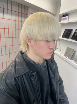 ショート カラー メンズ ミルクティー/ピンク 🎀momo🎀のヘアスタイル