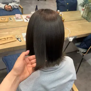 カラー 艶感カラー/オリーブ アレンジ：♡のヘアスタイル