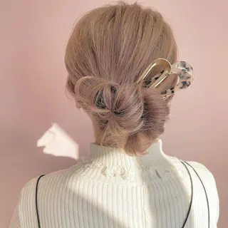 セミロング ヘアアレンジ レイヤー/ウルフ/ ハイトーンchimiのヘアスタイル