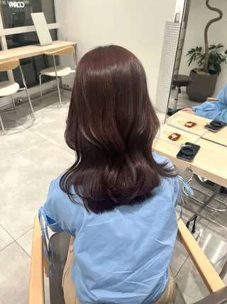 ミディアム カラー ばんちなつ / ボブ/透明感カラーのヘアスタイル