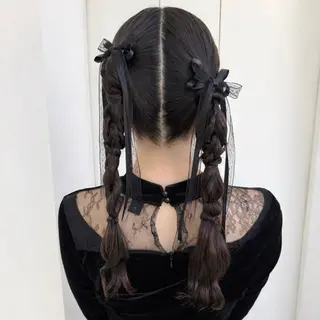 ロング ヘアアレンジ 🦋🫧艶髪カラー 🫧🦋あいりのヘアスタイル