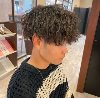 パーマ メンズ カットモデル 天王寺🤍haruのヘアスタイル