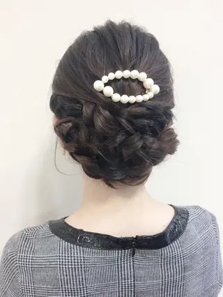 セミロング ロング ヘアアレンジ 沢田 瞳のヘアスタイル