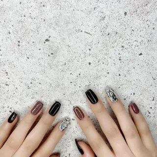 ミディアム カラー パーマ ヘアアレンジ メンズ キッズ ネイル マツエク・マツパ Salon Ｋのネイルデザイン