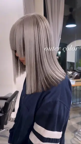 ミディアム カラー 💜ハイトーン💛 マジカルかいちゃんのヘアスタイル