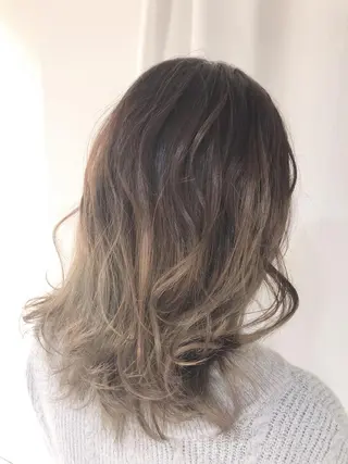 セミロング カラー ヘアアレンジ レイヤー×ヘッドスパ *保田遥*のヘアスタイル