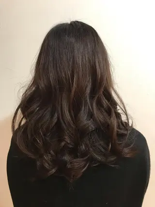 セミロング カラー 福井 稜平のヘアスタイル