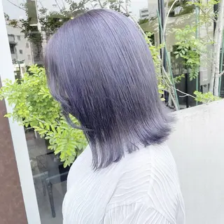 セミロング カラー 渡邊 唯のヘアスタイル