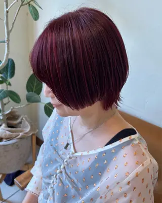 ショート 💞暖色艶カラー/ ホウツキカナ🍒のヘアスタイル