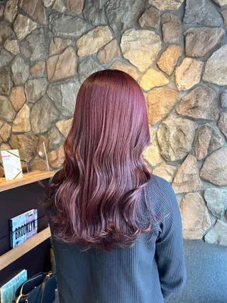 セミロング カラー メンズパーマ✨️村越 雄斗のヘアスタイル