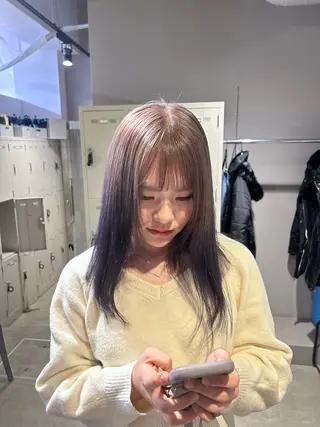 カラー 透明感ベージュ🤎 ナチュラルレイヤーのヘアスタイル