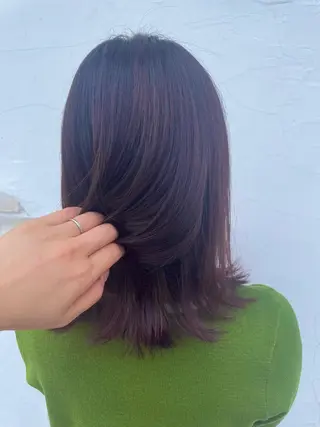 ミディアム カラー 山田 梓のヘアスタイル