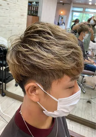 ショート カラー メンズ 日比 貴大/ minim hairのヘアスタイル