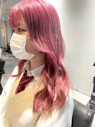 セミロング カラー ヘアアレンジ 🌈インナーカラー ‘ショウマ’🌈のヘアスタイル