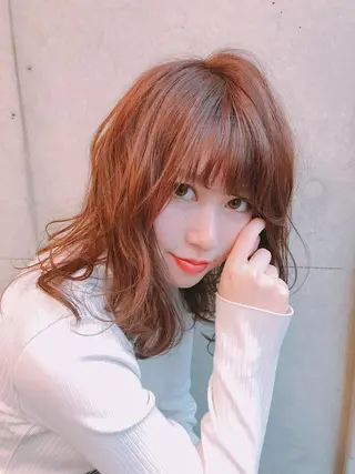 ミディアム カラー ✨縮毛矯正/髪質改善 錦糸町/松坂拓馬のヘアスタイル