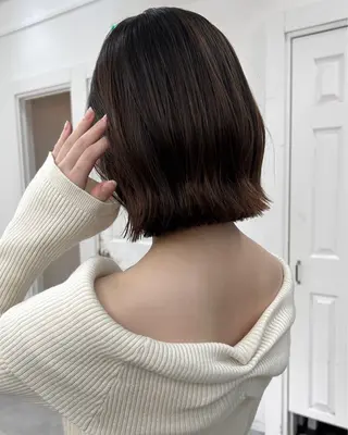 ミディアム カラー レイヤーボブ/ 艶カラー/サナ🌼のヘアスタイル
