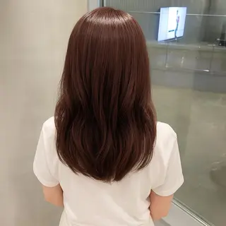 カラー ミディアム 佐藤彩野/艶カラー /透明感カラーのヘアスタイル
