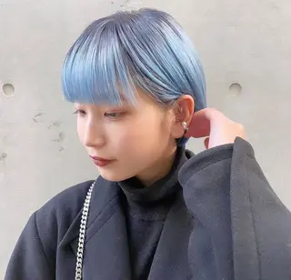 セミロング カラー ヘアアレンジ パーマ マツエク・マツパ ネイル アイブロウ カラー特化サロン大阪 ルービック江坂/新城のヘアスタイル