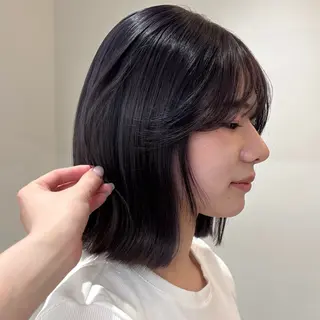 ミディアム 盛れる透明感カラー・ momokaのヘアスタイル
