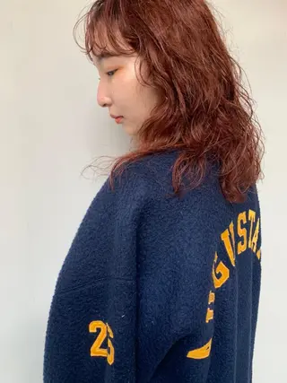 ミディアム カラー パーマ ヘアアレンジ CEINE【セーヌ】 三軒茶屋のヘアスタイル