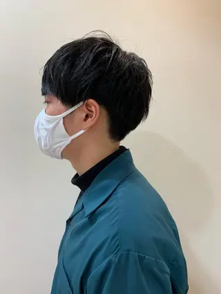 ショート メンズ 🍋透け感カラー🍃 オリーブ🍐Kahoのヘアスタイル