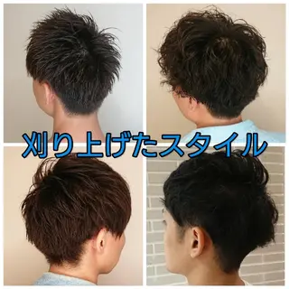 メンズ カラー パーマ ヘアアレンジ ブリーチ/ヘアケア/ 艶髪/イギチハルのヘアスタイル