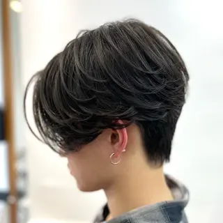 ミディアム メンズ 【メンズ特化⚡️】 曲がる矯正/千原涼麻のヘアスタイル
