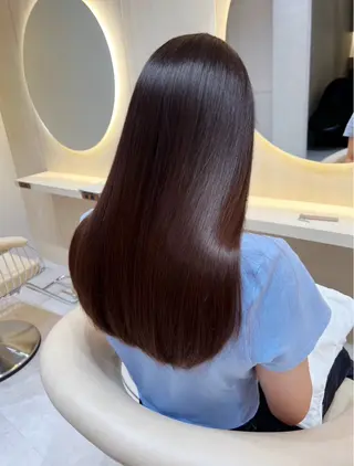 ロング 縮毛矯正/透明感/ 松葉 晃明のヘアスタイル