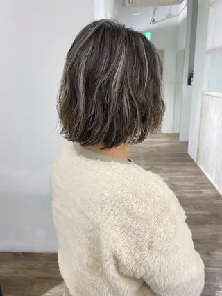 ミディアム カラー ハイライト⭐️上野 高広のヘアスタイル