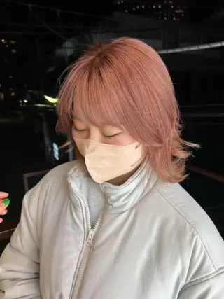 ミディアム カラー 暖色カラー🍓 sachi🤍のヘアスタイル