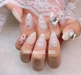 ネイル 23時まで❤︎韓国、 ワンホンネイルのネイルデザイン