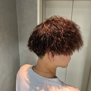 パーマ メンズ 安岡 稜太のヘアスタイル