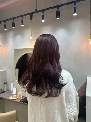 セミロング カラー 色落ちまでキレイに！ ！女性サロンのヘアスタイル