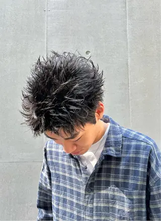 ショート メンズ メンズパーマ特化 ふうきのヘアスタイル
