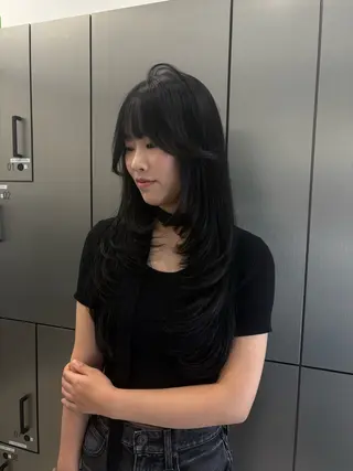 ロング カラー ⛓ワンホンレイヤー 🥀🖤/あいりのヘアスタイル