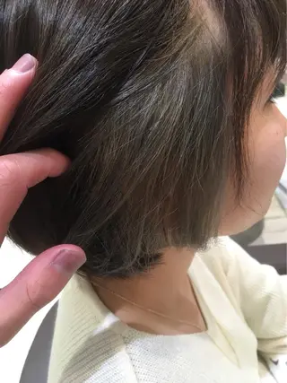 ミディアム カラー ヘアアレンジ 白髪ぼかしハイライト 茗荷谷駅徒歩2分のヘアスタイル