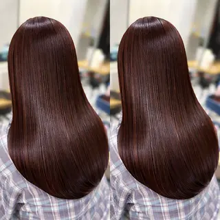 ロング カラー 縮毛矯正×ボブ💎 髪質改善/木下のヘアスタイル