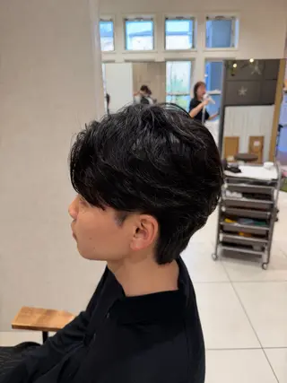 メンズ メンズ特化フェザー パーマ🚗タケシのヘアスタイル