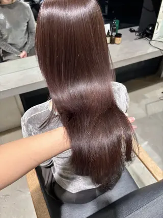 セミロング yui/ラベンダー/ ピンク/ワインレッドのヘアスタイル