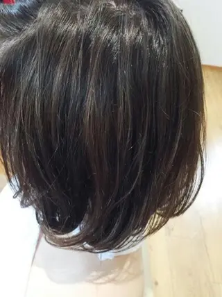 ミディアム パーマ カラー 畠村 美智子のヘアスタイル