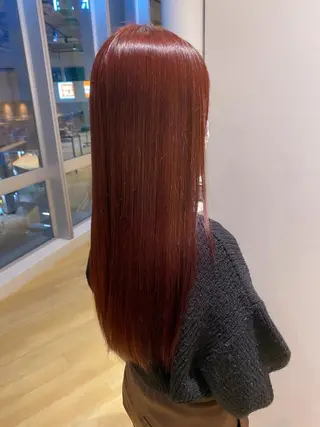 ロング カラー 韓国風・ブリーチなし ・あり後藤 一斗店長のヘアスタイル