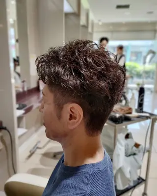 ショート パーマ メンズ 清水 怜子のヘアスタイル