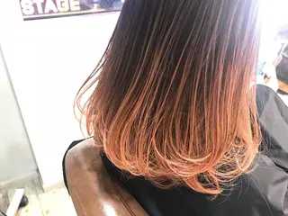 ミディアム カラー 横浜🍒ルーツカラー エクステ/RIEのヘアスタイル